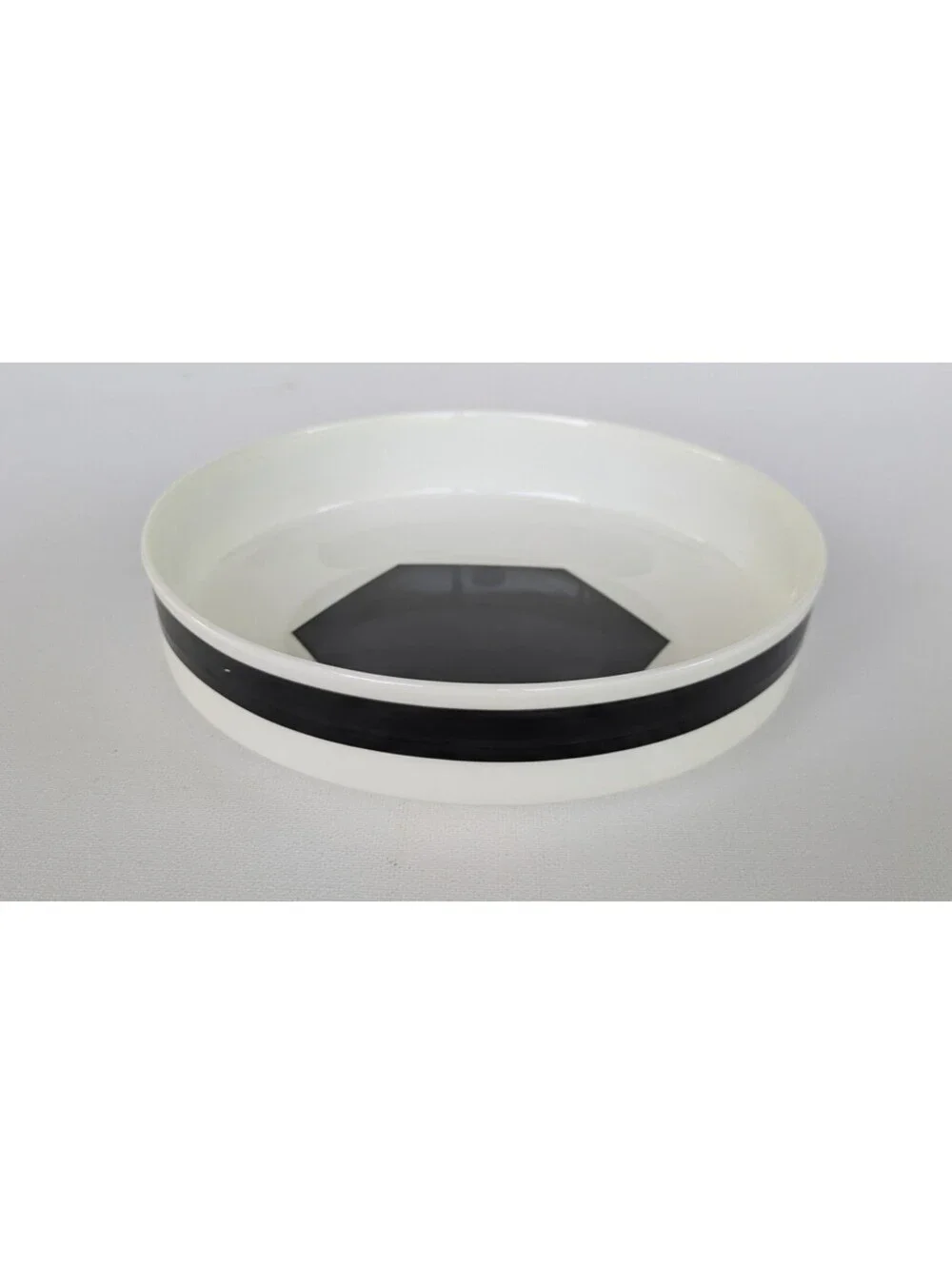 True Vintage Black & White Geometric Bone China Bowls, Mikasa Bakota, late 1970s